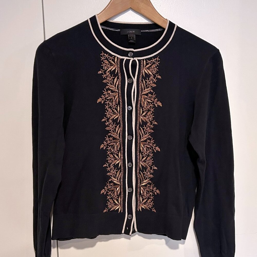J. Crew Botanic Embroidered Cardigan